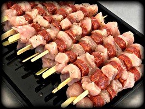 Chicken and Chorizo Kebabs (pack of 4)